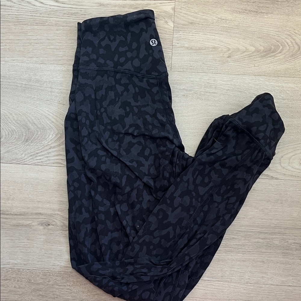 Lululemon Black Patterned Jogger Leggings
